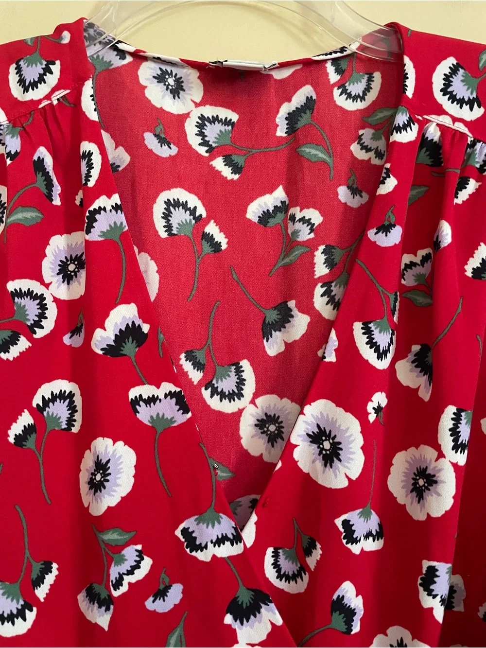 J. Crew Wrap Dress Size 10 Floral Short Sleeves Cottagecore L6954 Lightweight